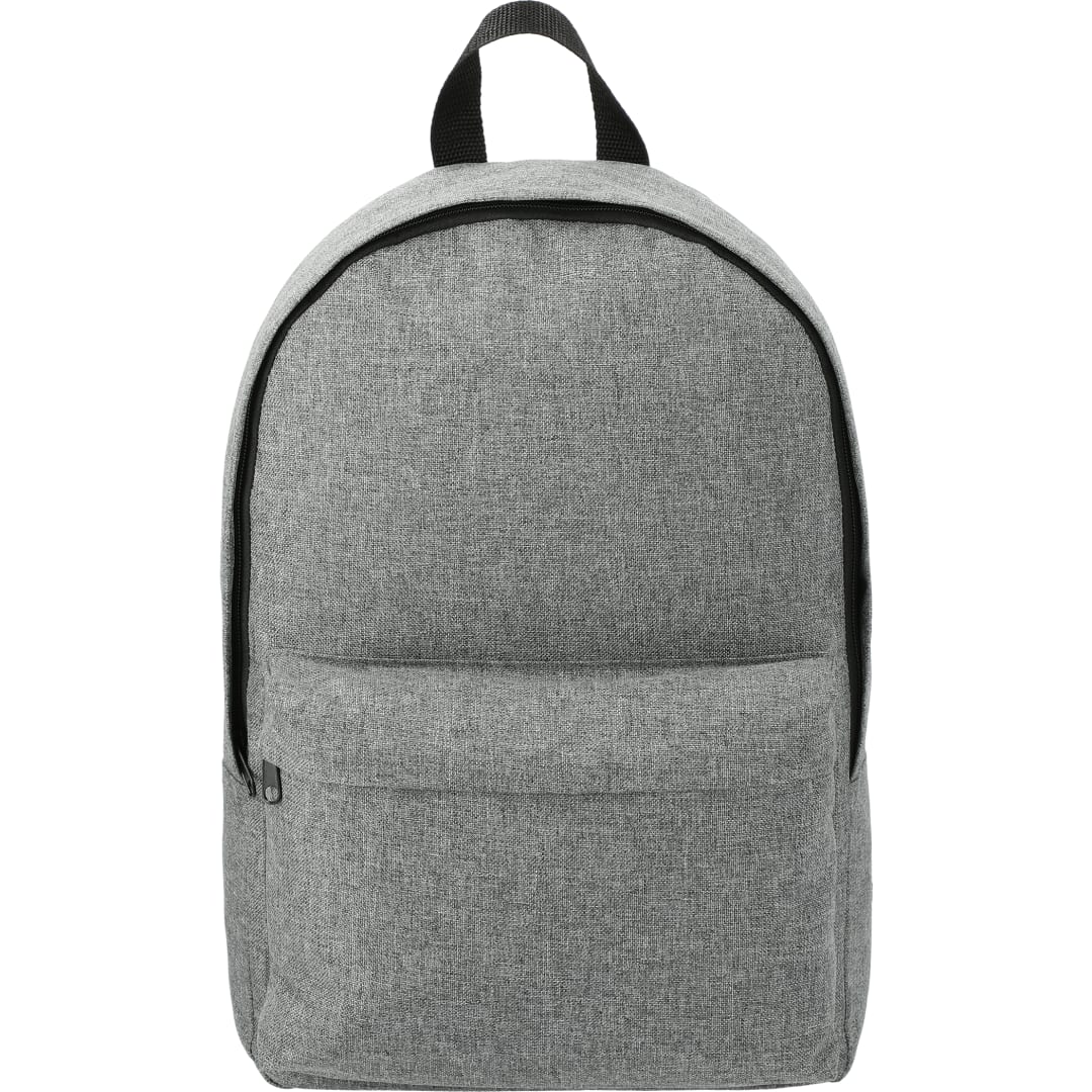 Front View of Gray Reign Backpack plain