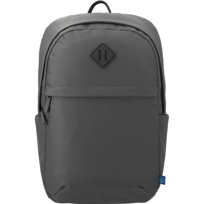 Front View of Gray Repreve® Ocean Commuter 15" Computer Backpack plain