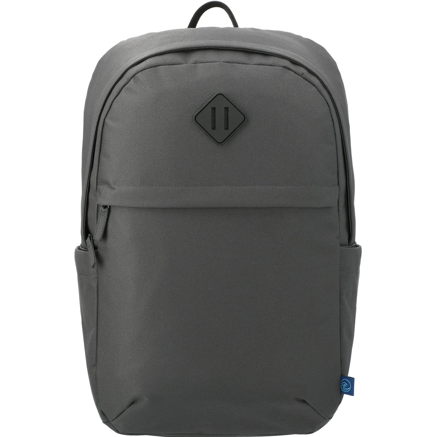 Front View of Gray Repreve® Ocean Commuter 15" Computer Backpack plain