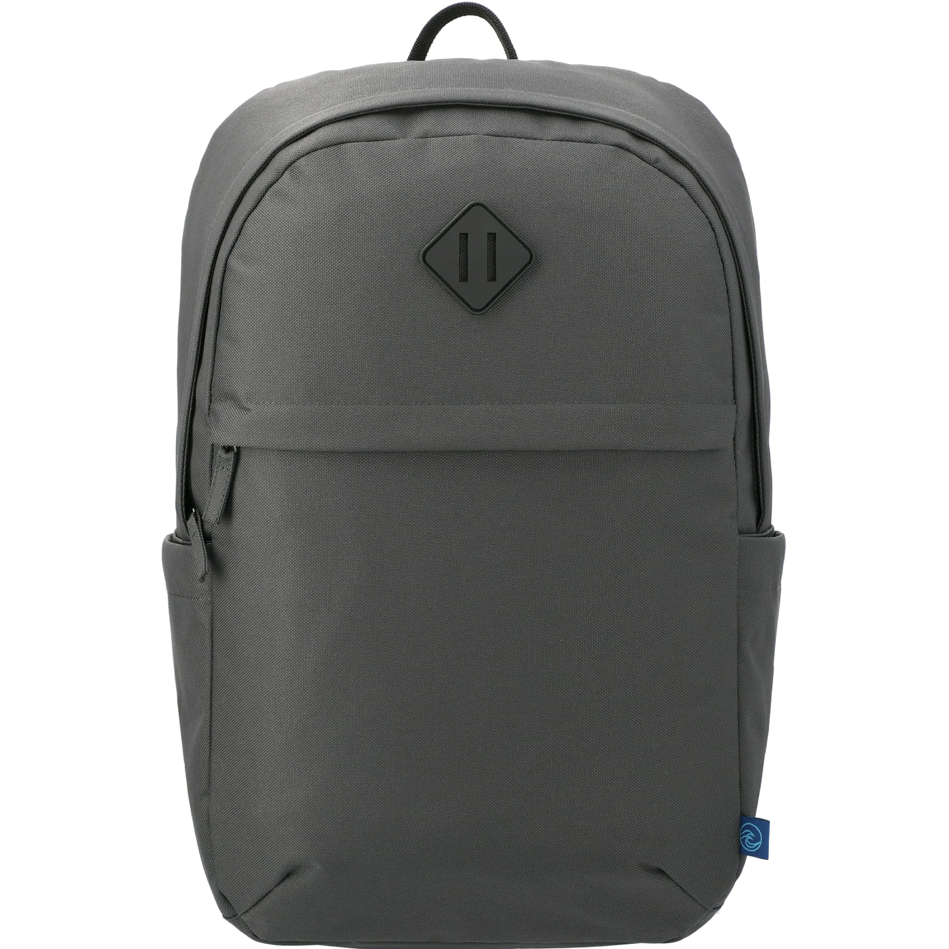 Front View of Gray Repreve® Ocean Commuter 15" Computer Backpack plain