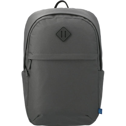 Front View of Gray Repreve® Ocean Commuter 15" Computer Backpack plain
