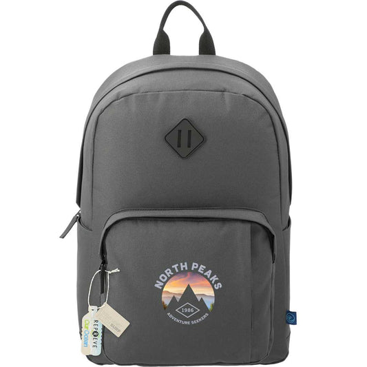 Front View of Gray Repreve® Ocean Everyday 15" Computer Backpack