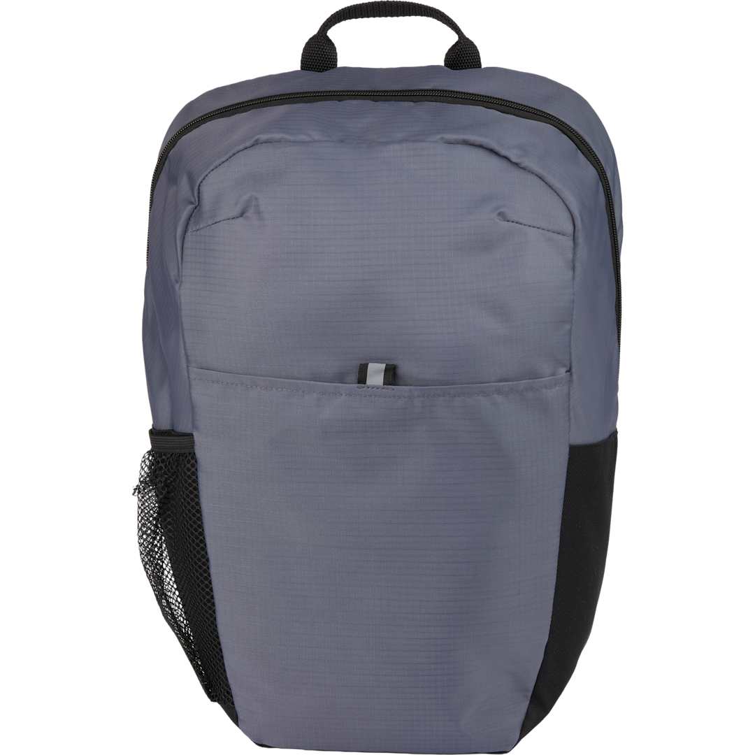 Front View of Gray Rocky Recycled 15" Computer Backpack plain