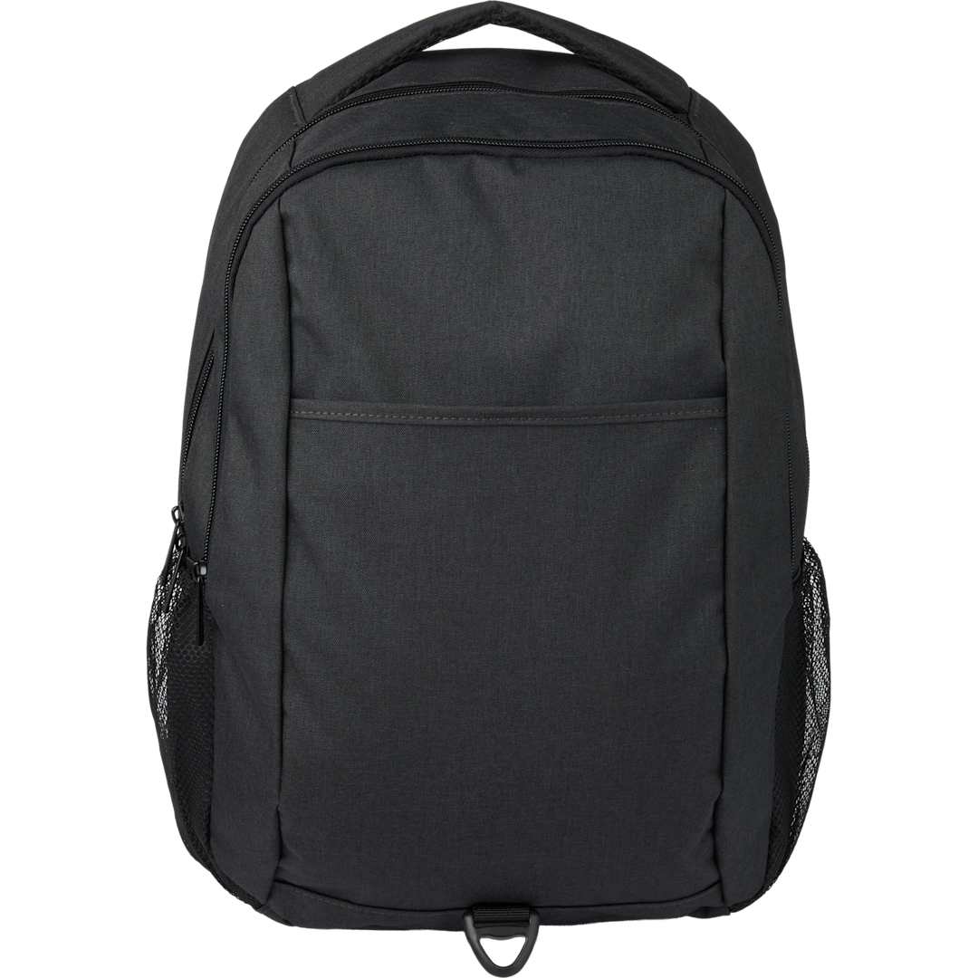 Front View of Gray Ryder Computer Backpack plain