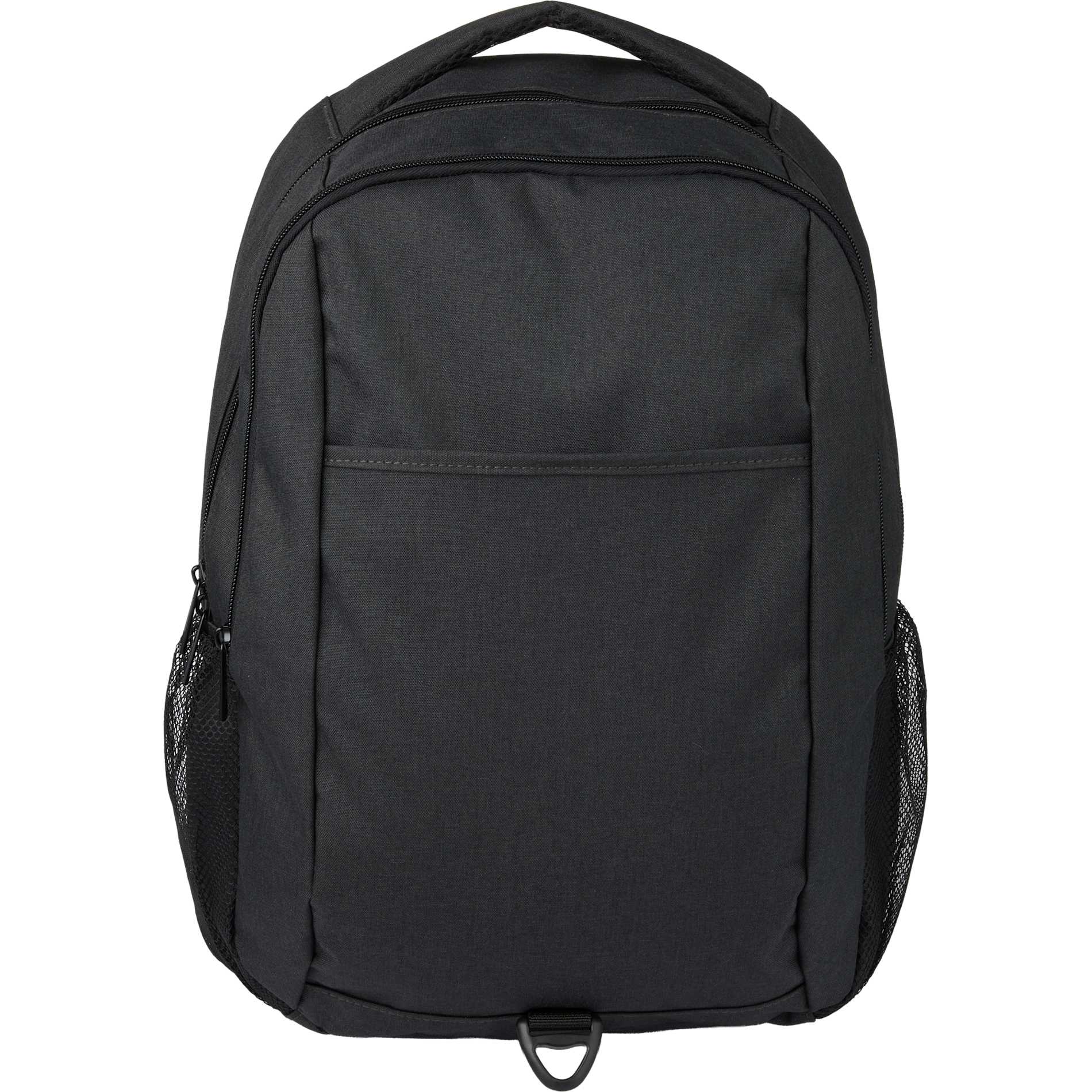 Front View of Gray Ryder Computer Backpack plain