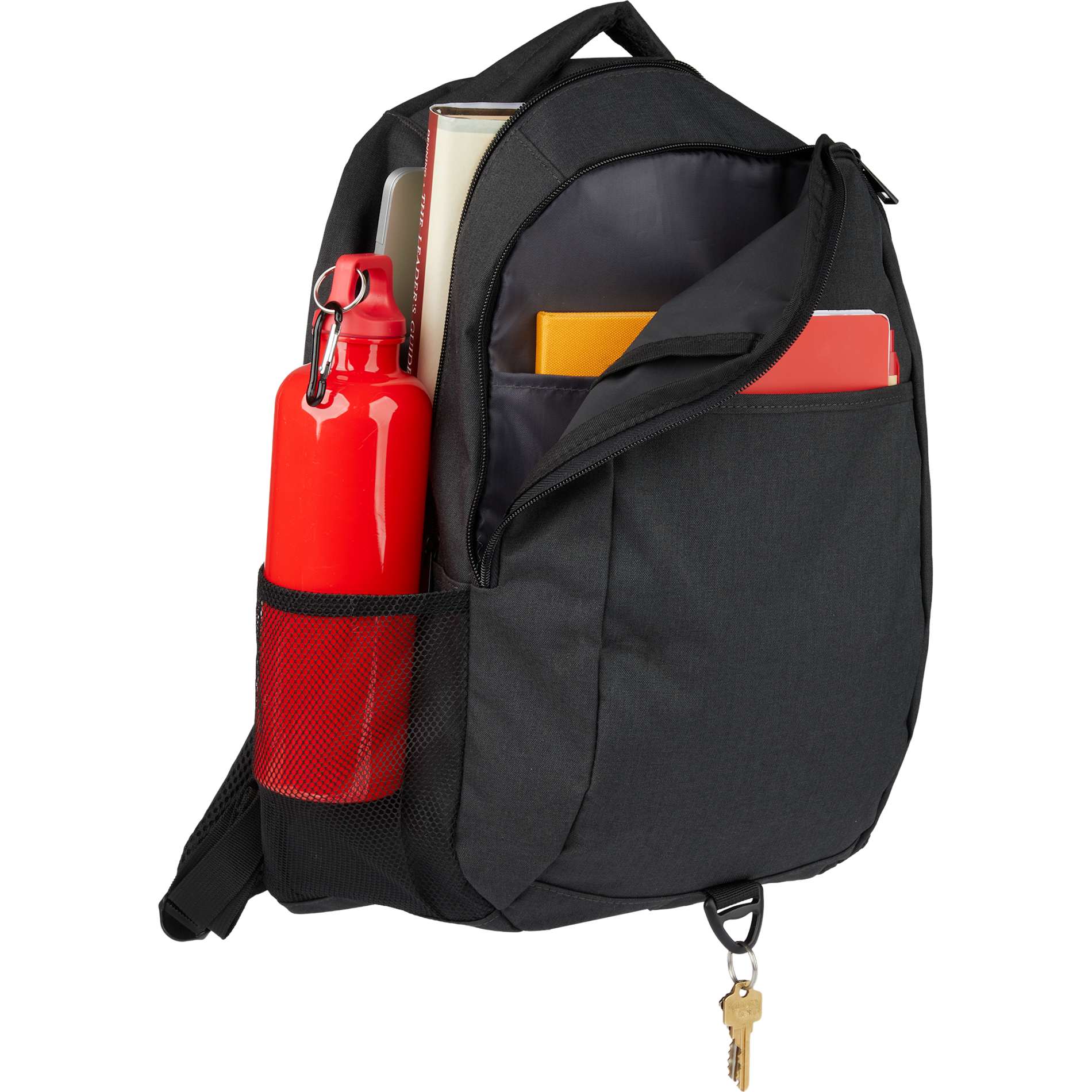 Front View of Gray Ryder Computer Backpack