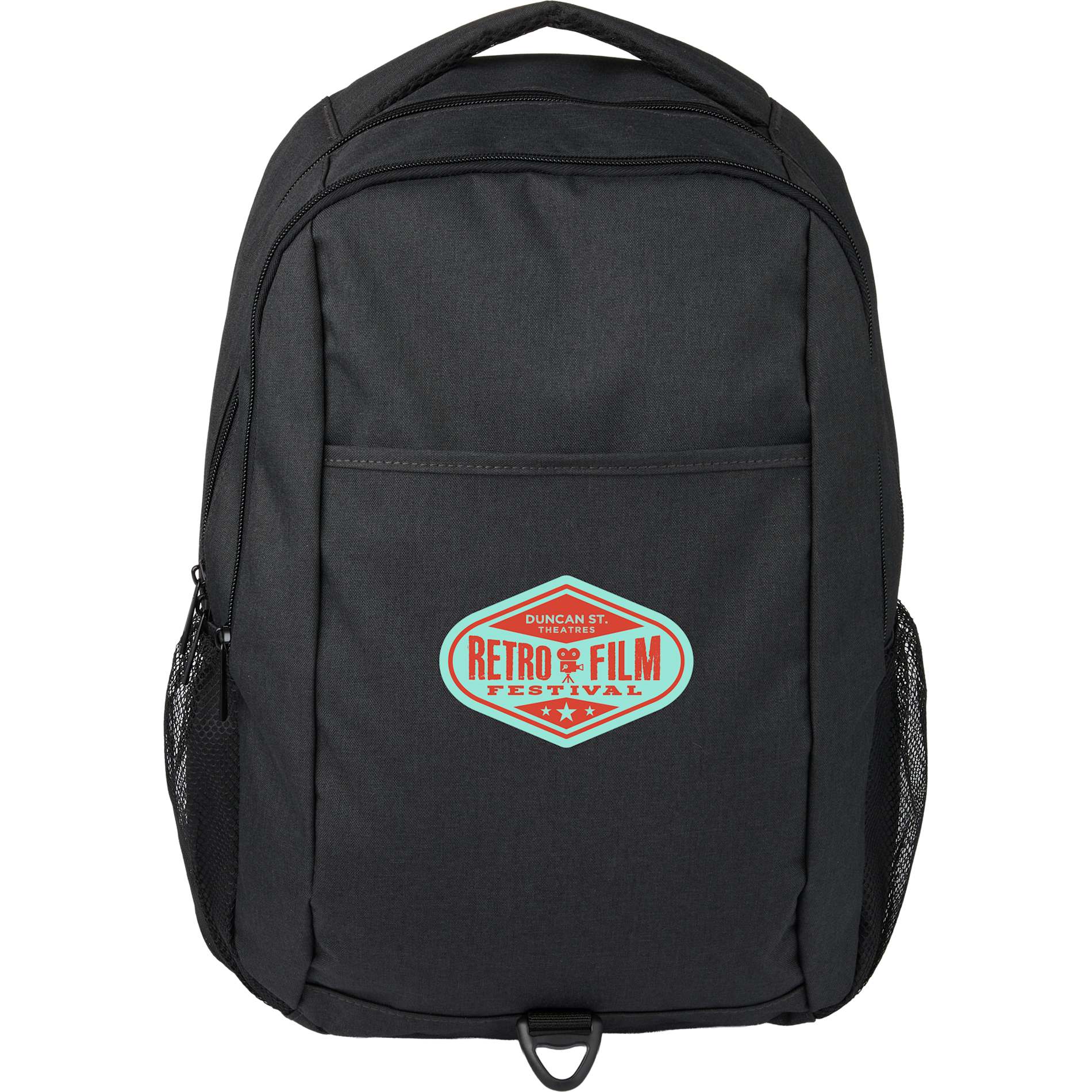 Front View of Gray Ryder Computer Backpack