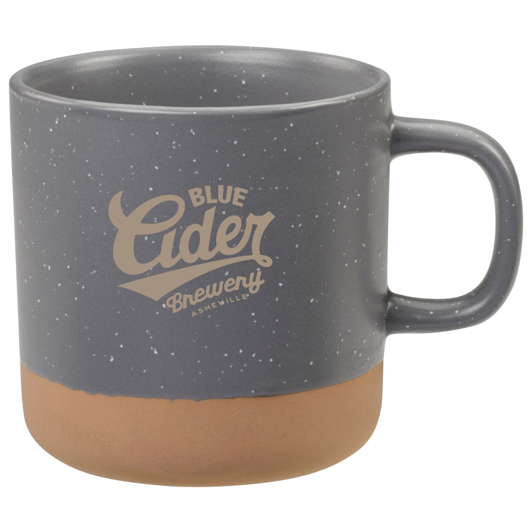 Front View of Gray Santos 12oz Ceramic Mug