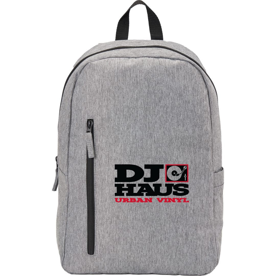 Front View of Gray Skye Recycled Laptop Backpack