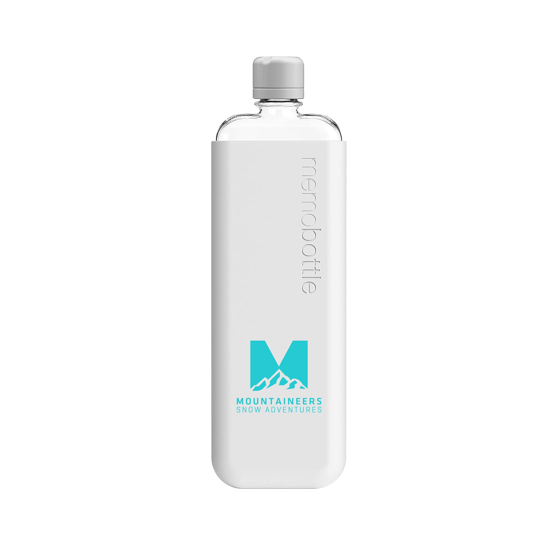 Front View of Gray SLIM Original Colored memobottle