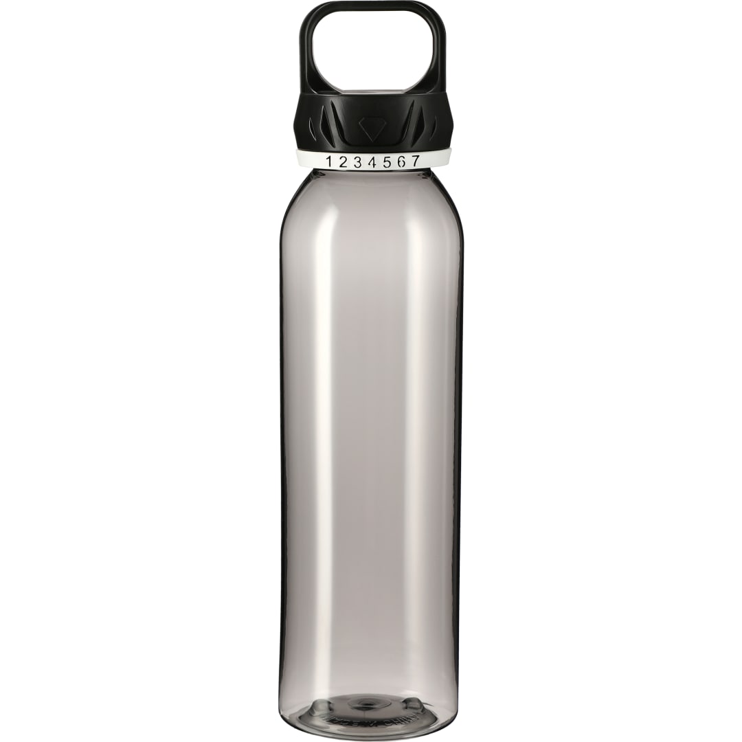 Front View of Gray Smart 22oz Tritan Sports Bottle plain