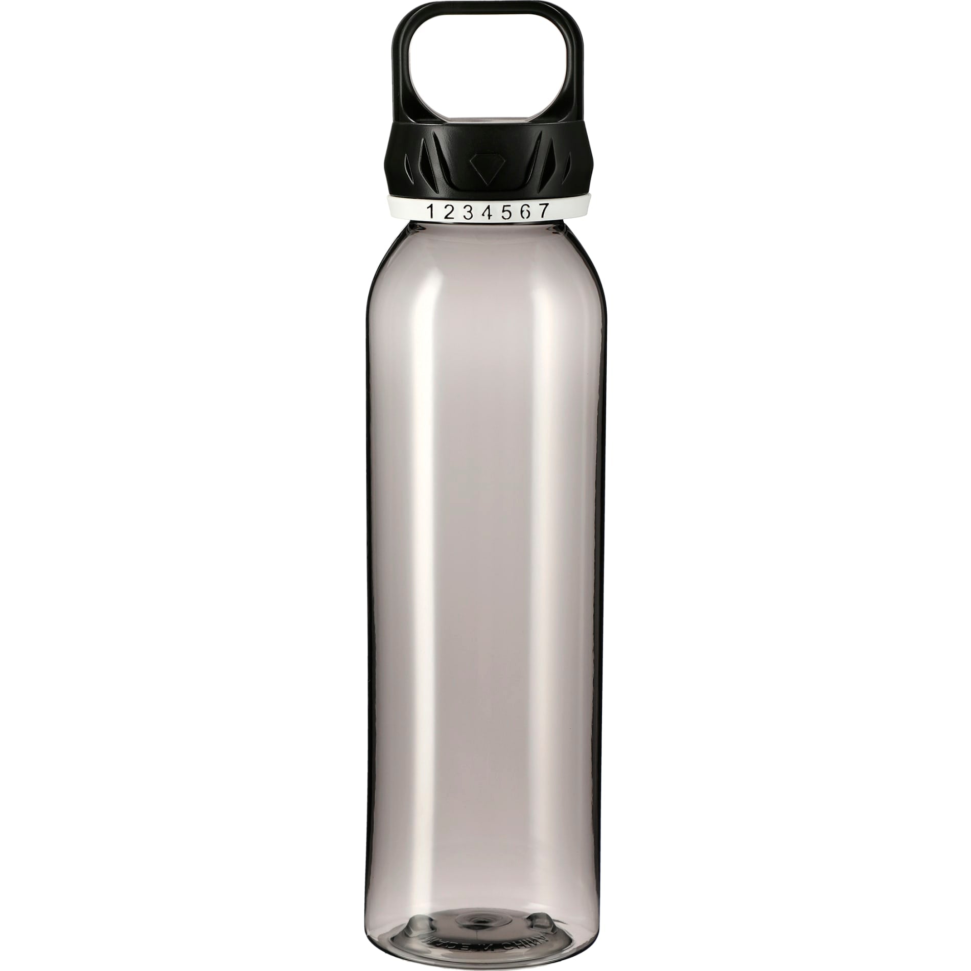Front View of Gray Smart 22oz Tritan Sports Bottle plain