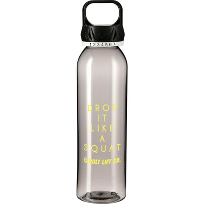 Front View of Gray Smart 22oz Tritan Sports Bottle