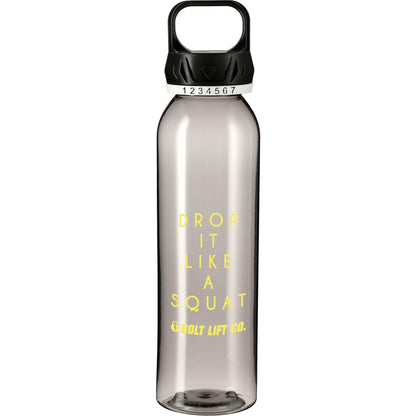 Front View of Gray Smart 22oz Tritan Sports Bottle
