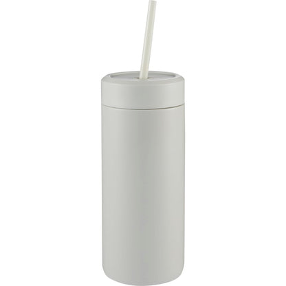 Front View of Gray Sol Tonal Straw Tumbler 20oz plain