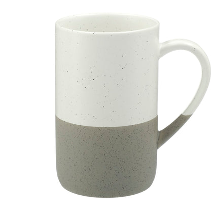 Front View of Gray Speckled Wayland Ceramic Mug 13oz plain