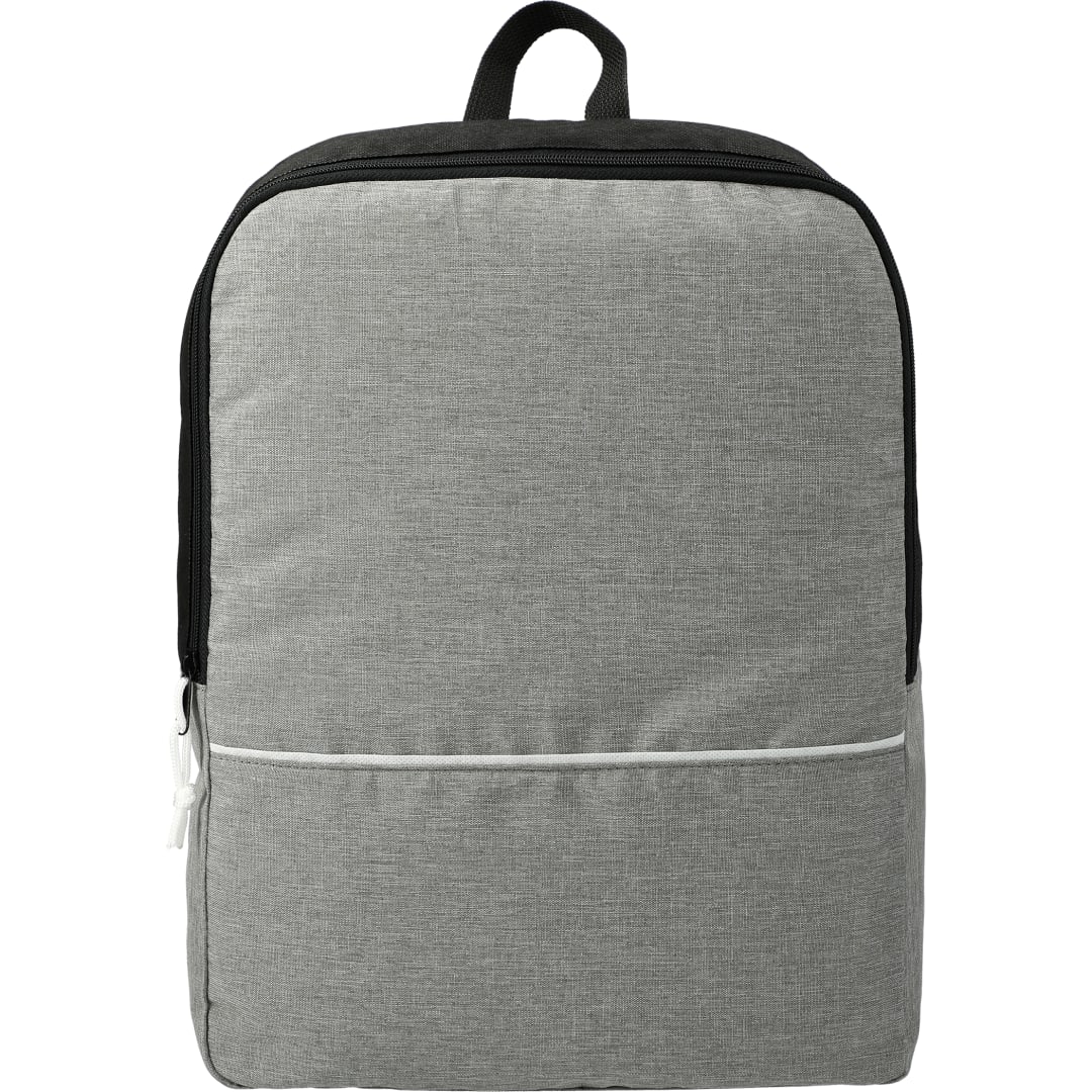 Front View of Gray Stone Backpack plain