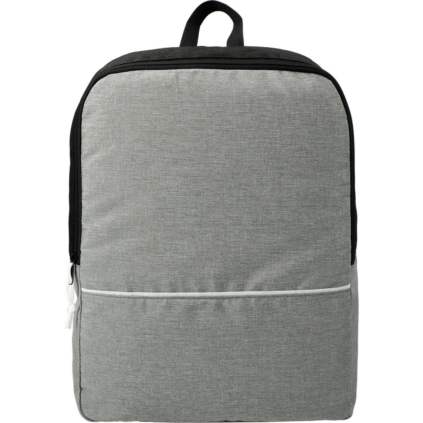 Front View of Gray Stone Backpack plain