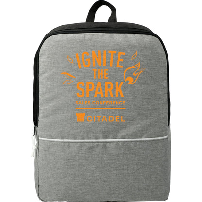 Front View of Gray Stone Backpack