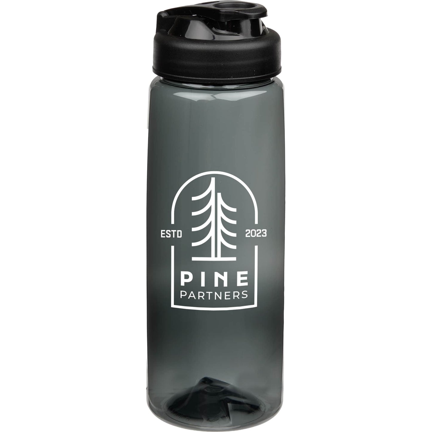 Front View of Gray Surf Bottle w/ Sip-n-Go Lid 26 oz