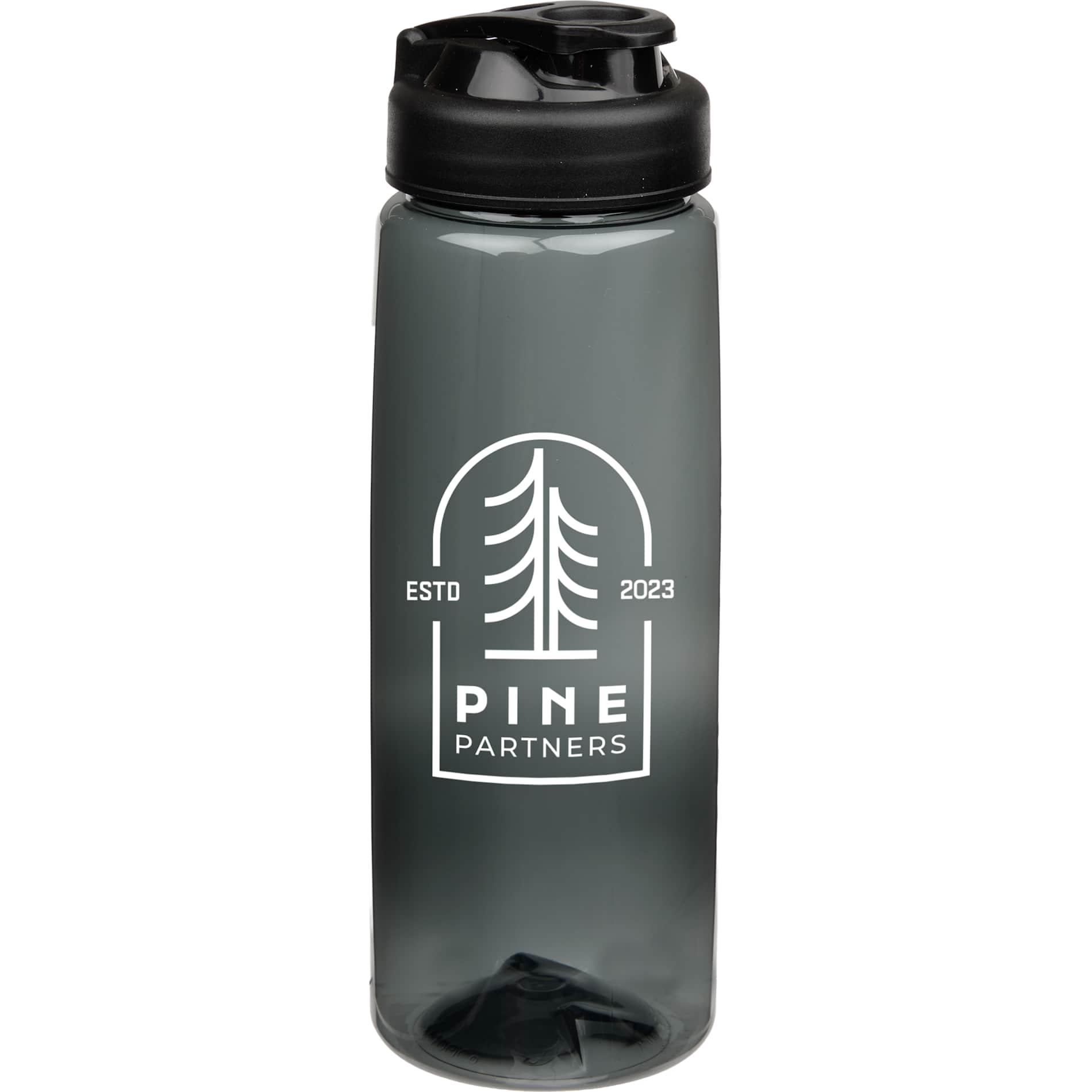 Front View of Gray Surf Bottle w/ Sip-n-Go Lid 26 oz