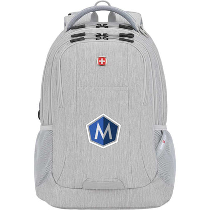 Front View of Gray Swiss Gear Frost Peak Computer Backpack
