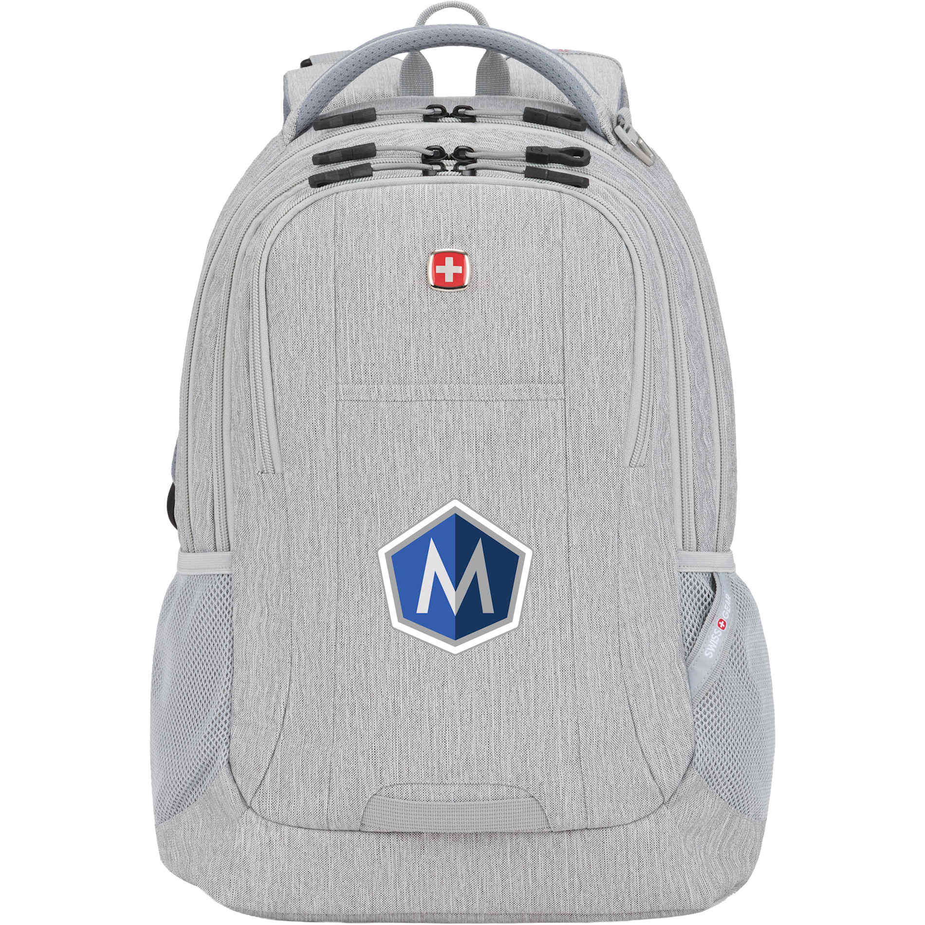 Front View of Gray Swiss Gear Frost Peak Computer Backpack