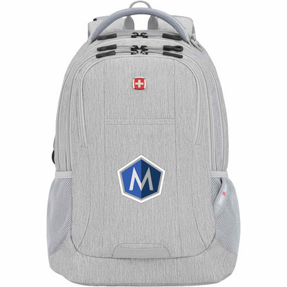 Front View of Gray Swiss Gear Frost Peak Computer Backpack