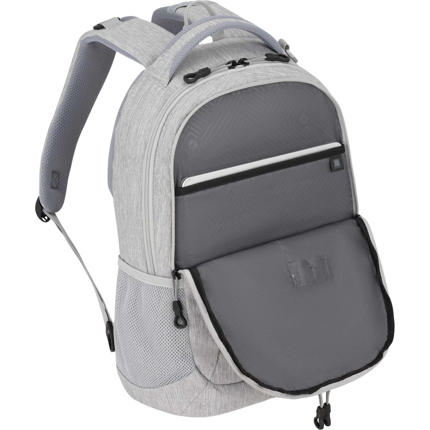 Front View of Gray Swiss Gear Frost Peak Computer Backpack