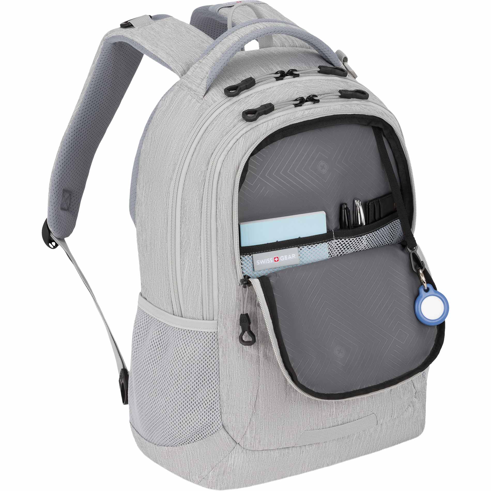 Front View of Gray Swiss Gear Frost Peak Computer Backpack