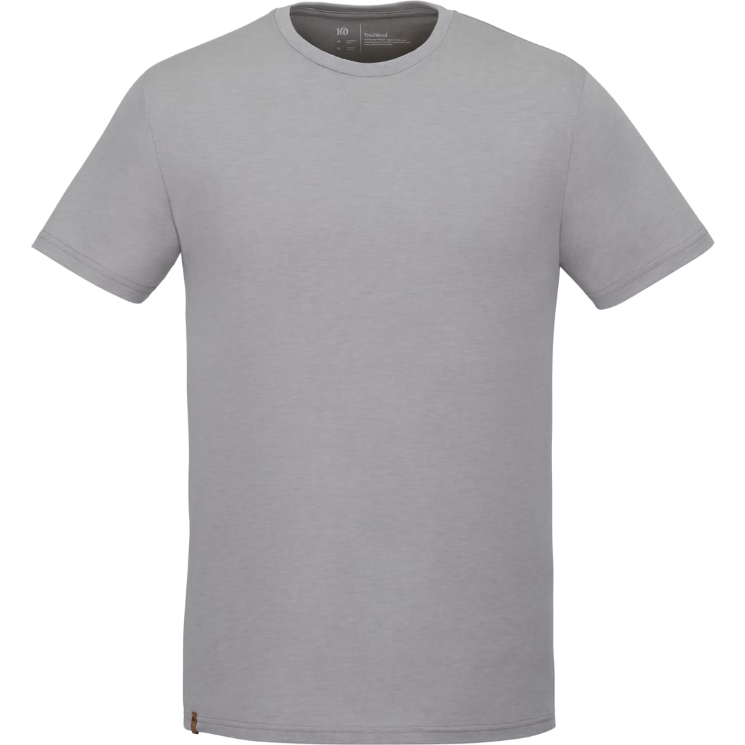 Front View of Gray tentree TreeBlend Classic T-Shirt - Men's plain