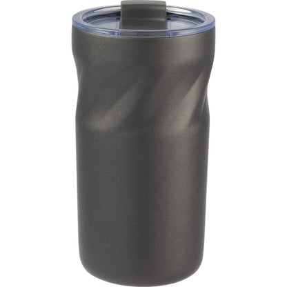Front View of Gray Thalia 16oz Vacuum Tumbler plain