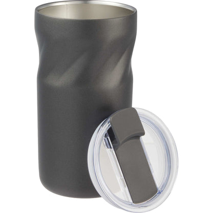 Front View of Gray Thalia 16oz Vacuum Tumbler plain
