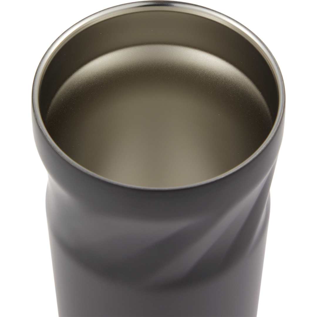 Front View of Gray Thalia 16oz Vacuum Tumbler