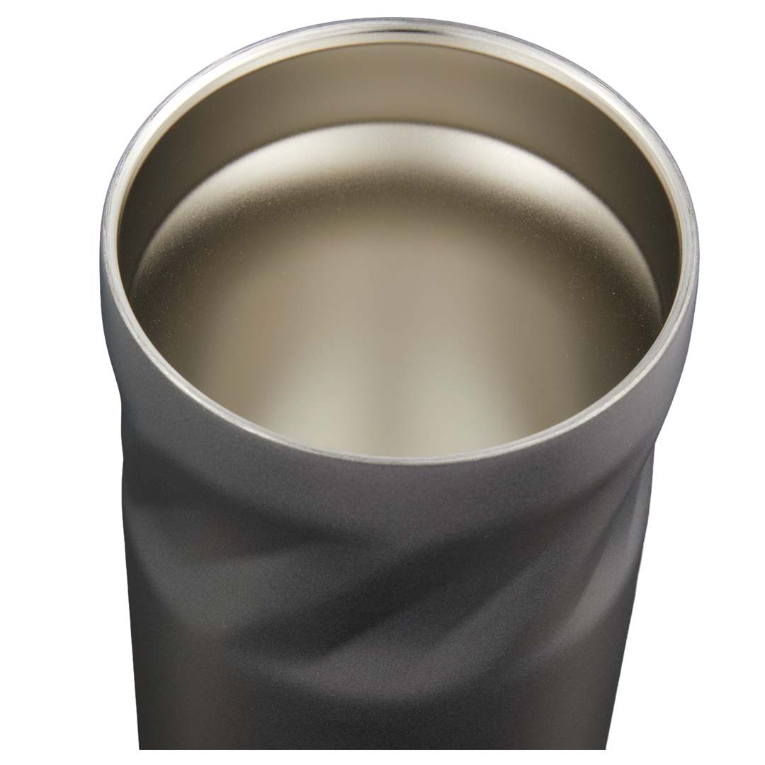 Front View of Gray Thalia 16oz Vacuum Tumbler