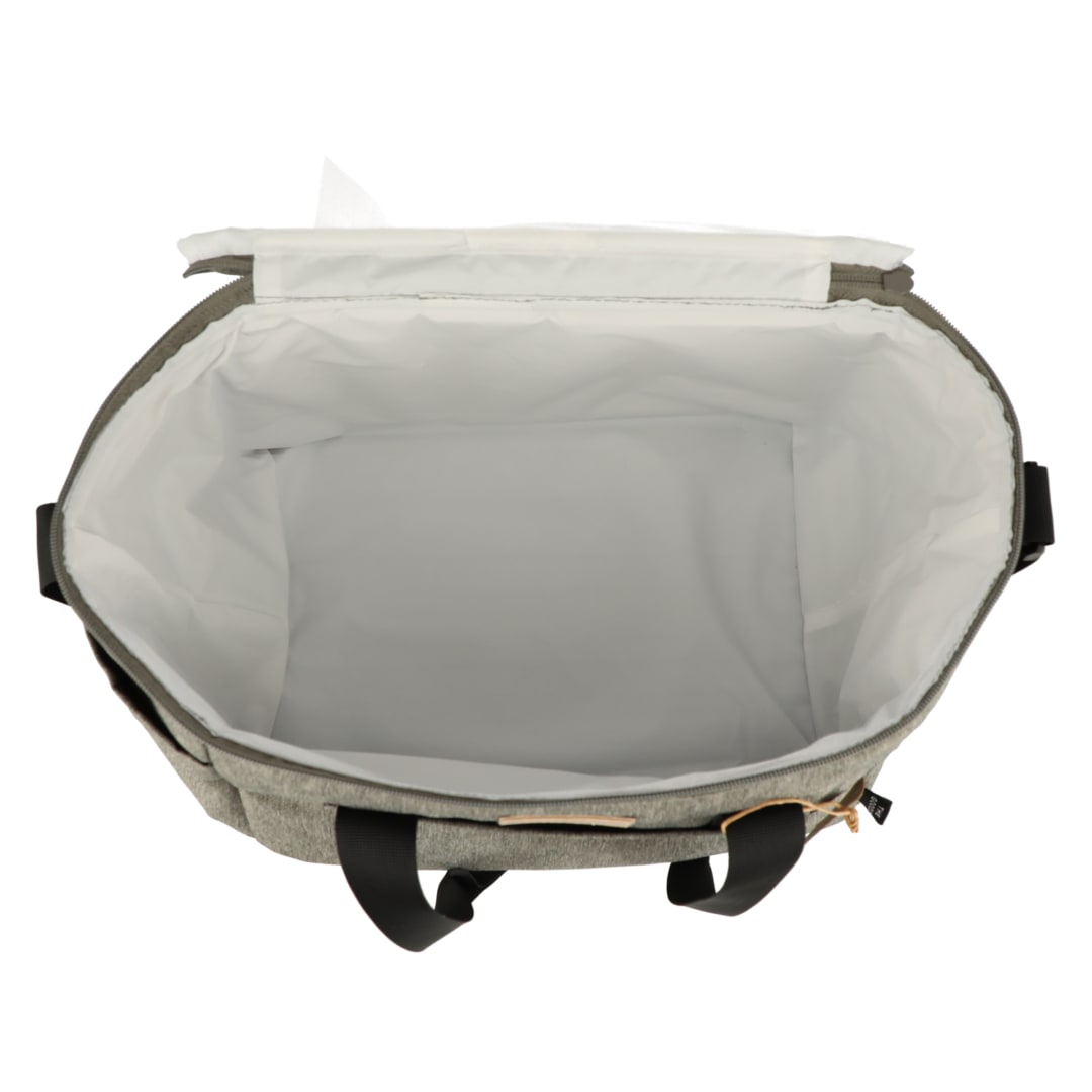 Front View of Gray THE GOODS™ Recycled 12 Can Cooler Bag plain