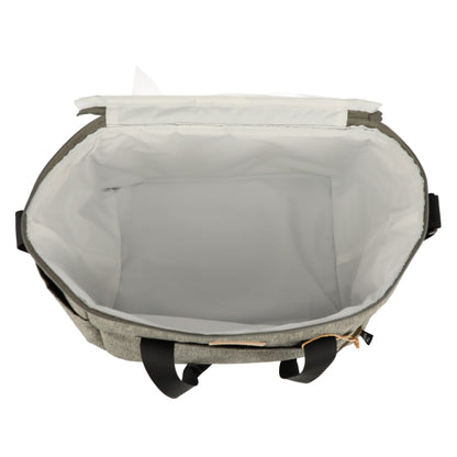Front View of Gray THE GOODS™ Recycled 12 Can Cooler Bag plain