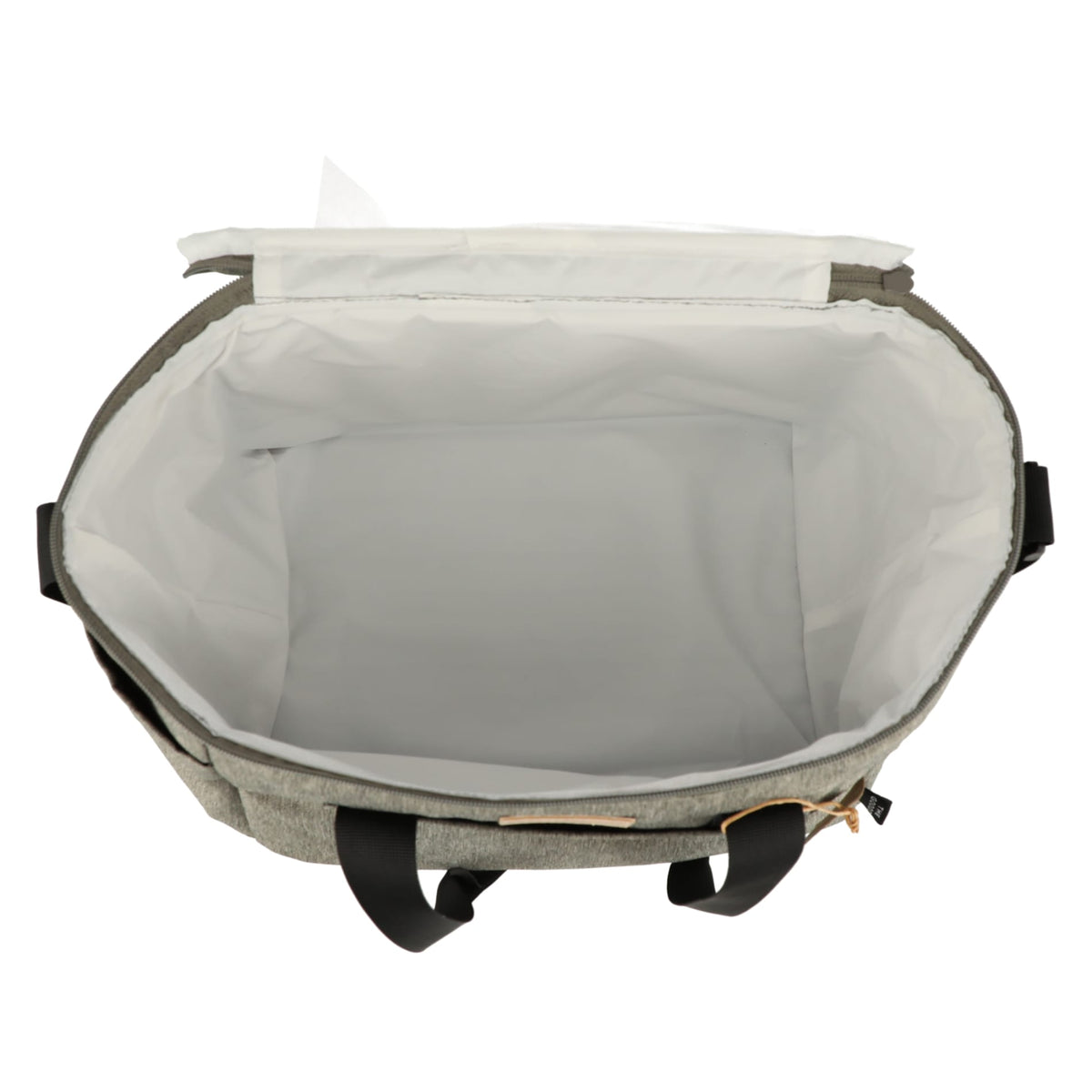 Front View of Gray THE GOODS™ Recycled 12 Can Cooler Bag plain