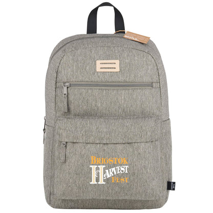 Front View of Gray THE GOODS™ Recycled 15" Laptop Backpack