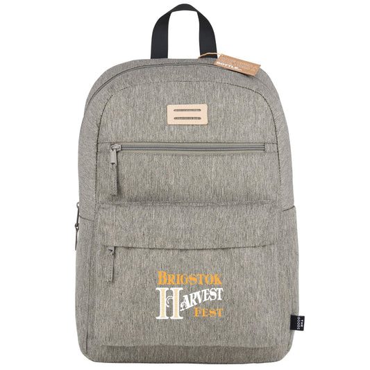 Front View of Gray THE GOODS™ Recycled 15" Laptop Backpack