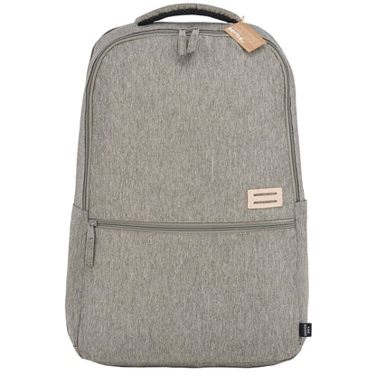Front View of Gray THE GOODS™ Recycled 17" Laptop Backpack plain