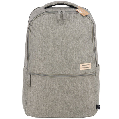 Front View of Gray THE GOODS™ Recycled 17" Laptop Backpack plain