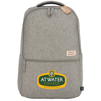 Front View of Gray THE GOODS™ Recycled 17" Laptop Backpack