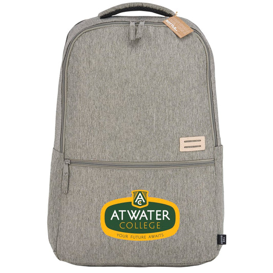 Front View of Gray THE GOODS™ Recycled 17" Laptop Backpack
