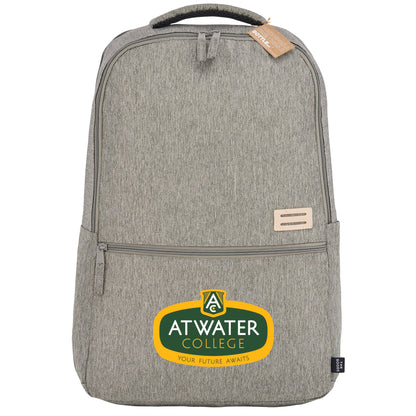 Front View of Gray THE GOODS™ Recycled 17" Laptop Backpack