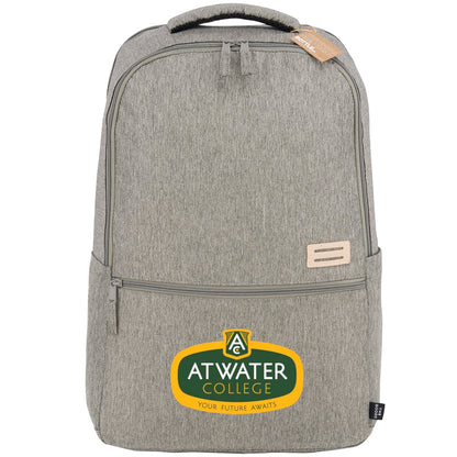 Front View of Gray THE GOODS™ Recycled 17" Laptop Backpack