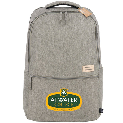 Front View of Gray THE GOODS™ Recycled 17" Laptop Backpack