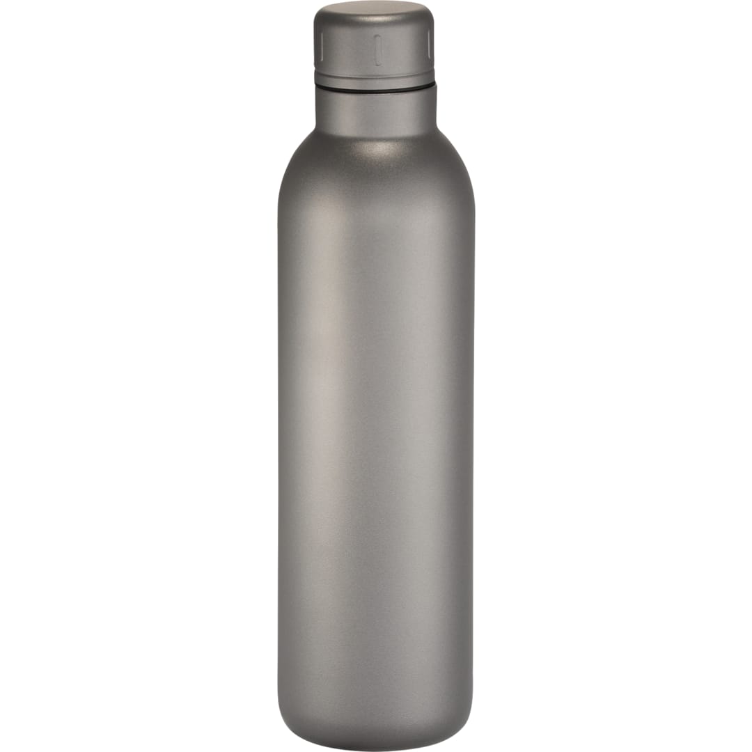 Front View of Gray Thor Copper Vacuum Insulated Bottle 17oz plain