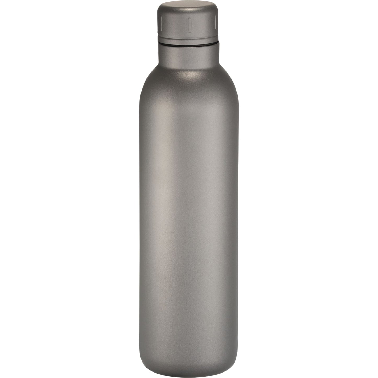 Front View of Gray Thor Copper Vacuum Insulated Bottle 17oz plain