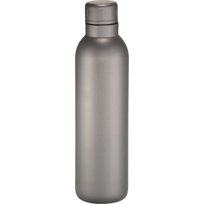 Front View of Gray Thor Copper Vacuum Insulated Bottle 17oz plain